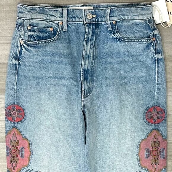 Mother The Maven Sneak High Rise Wide Leg Jeans in Side to Side Size 30 - Picture 6 of 16